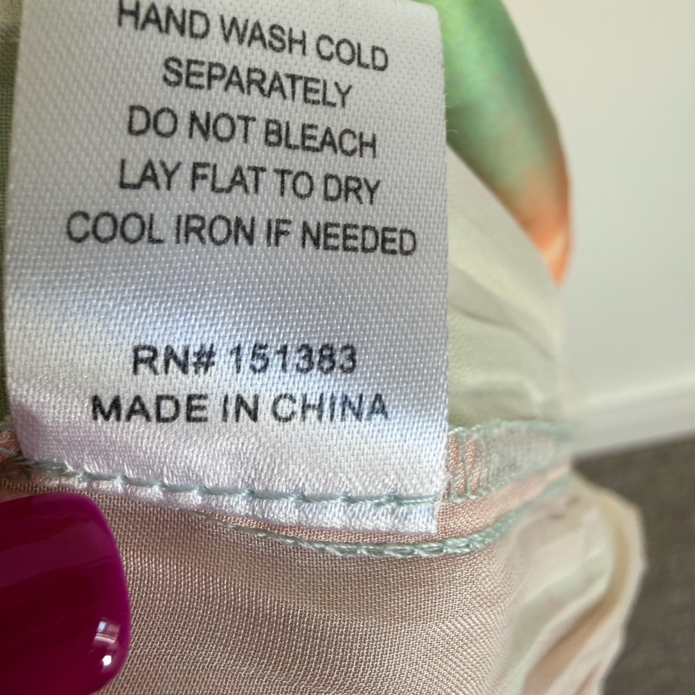 Current Air Los Angeles Cara Pleated Mini Dress Rainbow ๐ Tiered Drop Waist L - Picture 13 of 15